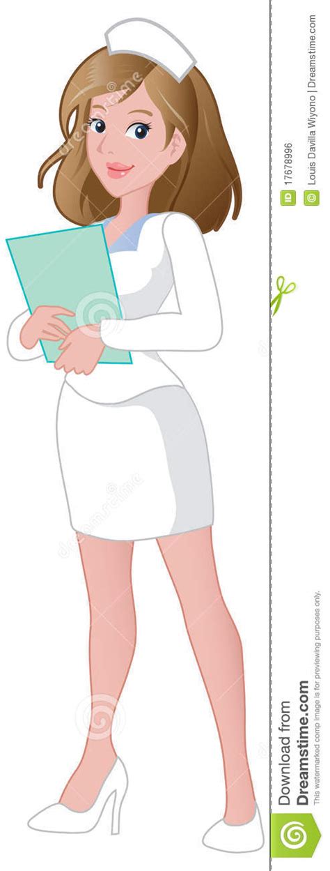 joli dessin animé d infirmière image libre de droits