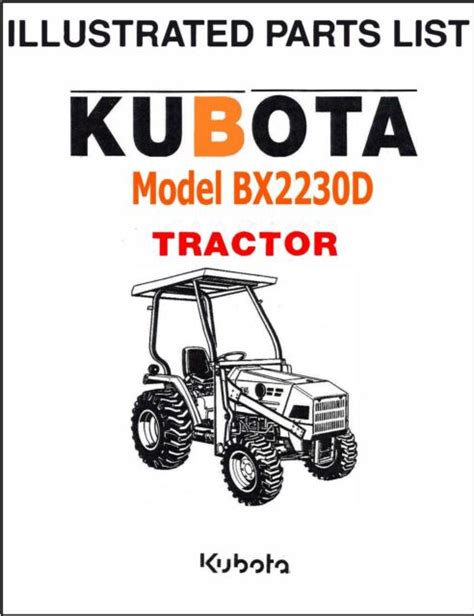 kubota bxd tractor illustrated parts manual exploded diagrams ebay