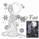 Coloring Snow Fae Fairy Pages Fairies C051 sketch template