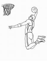 Basketball Drawings Lebron James sketch template