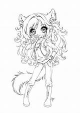 Coloring Anime Chibi Pages Coloriage Manga Cute Kawaii Colorier Wolf Ears Sureya Deviantart Imprimer Dessin Colouring Color Drawing Printable Milky sketch template