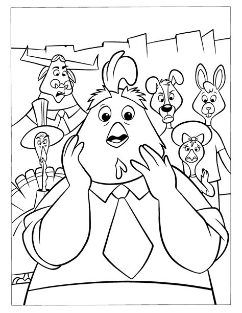 chicken   animation movies  printable coloring pages