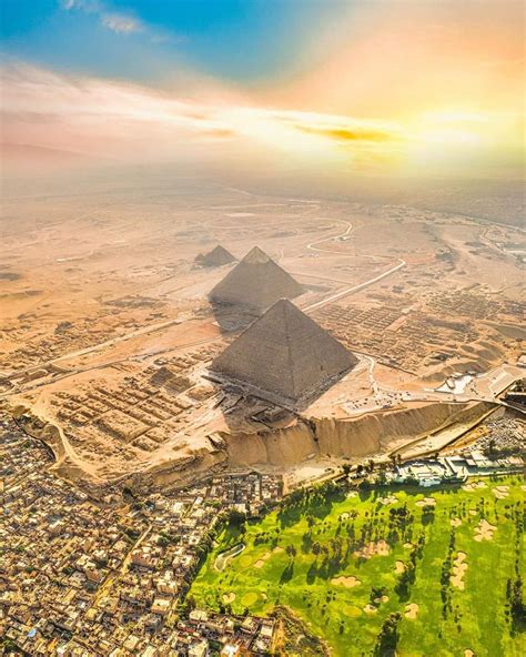 aerial view   pyramids  egypt rinterestingasfuck