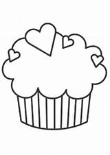 Cupcake Template Printable Birthday Coloring Pages Cake Cupcakes Outline Templates Patterns Applique Crafts Kids Drawing Felt Pattern Color Appliques Cup sketch template