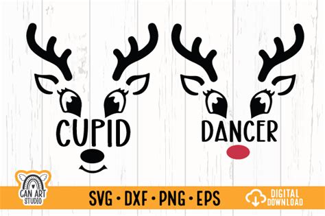 reindeer names svg file  ornaments designs graphics