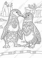 Penguins Printable sketch template