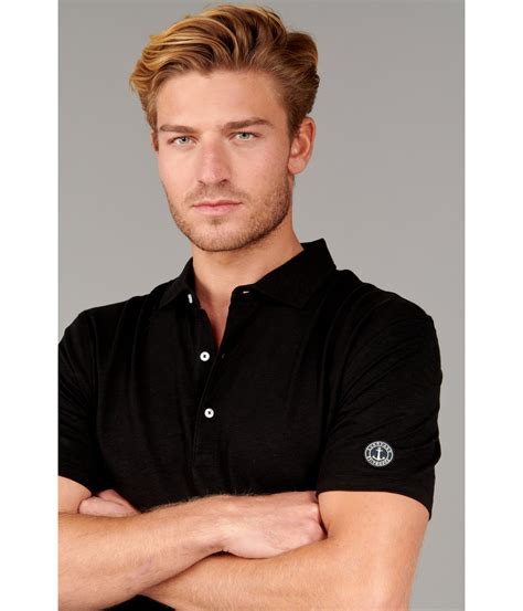 black color short sleeves polo  men quality brand europann