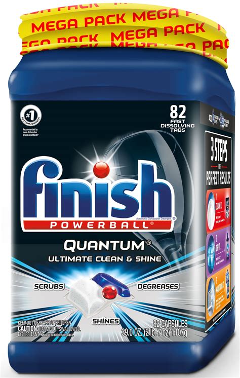finish quantum ct dishwasher detergent tabs ultimate clean shine