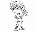 Abby Hatcher Coloring Pages Outline Superhero Drawing Printable Print sketch template