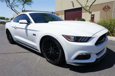 white ford mustang gt  premium coupe
