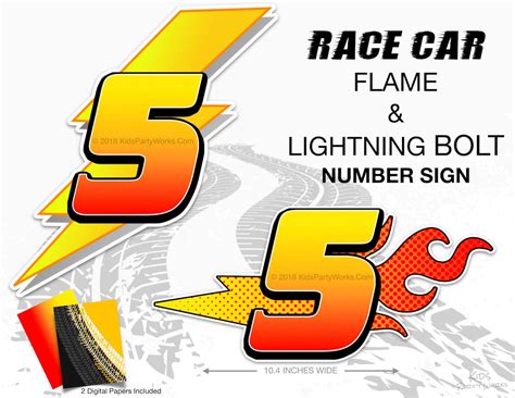 cars number  lightning mcqueen disney cars party race car etsy