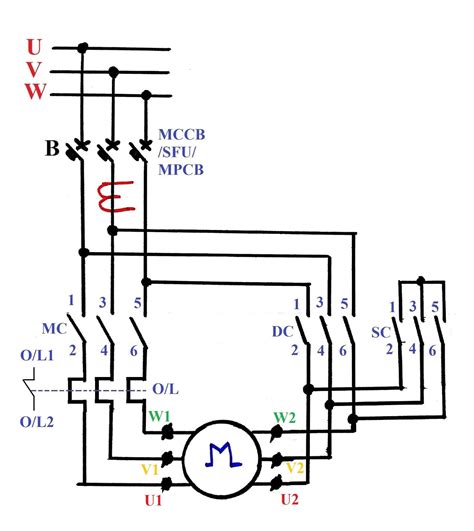 reverse star delta circuit diagram