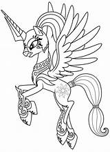 Mlp Coloring Sombra King Pages Pony Little Celestia Template sketch template