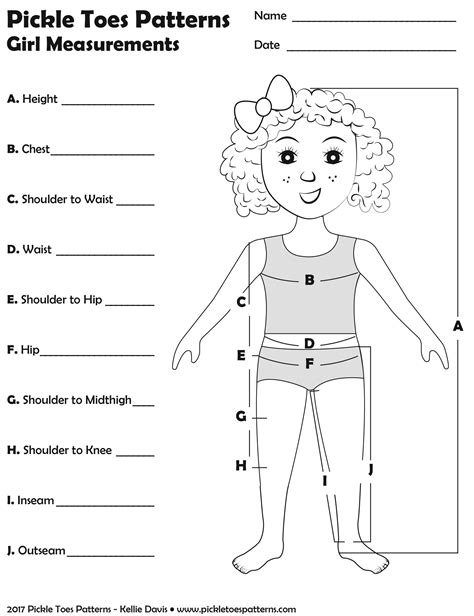 printable measurement charts pickle toes patterns