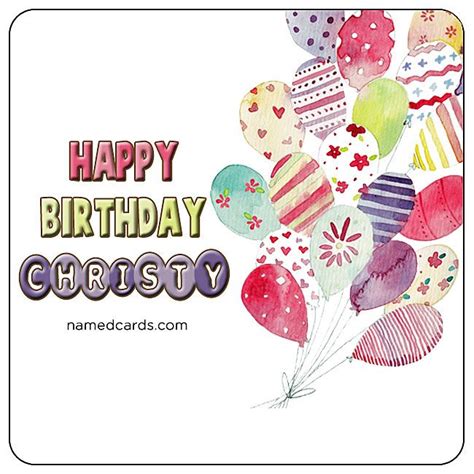 happy birthday christy card  facebook namedcardscom christy happybirthday