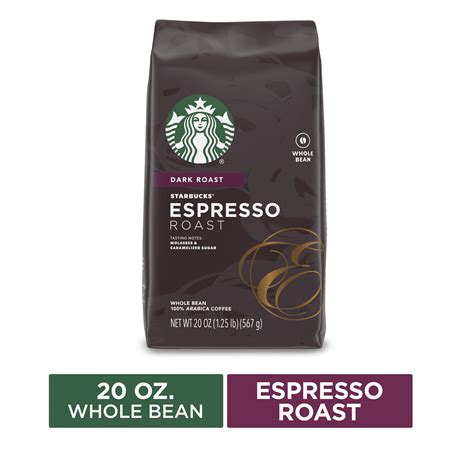 starbucks espresso dark roast  bean coffee  oz bag walmartcom