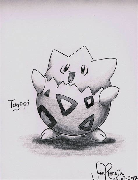 togepi pokemon sketch pikachu drawing cute drawings