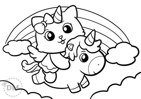 kitty cat unicorn coloring page unicorn coloring pages kitten