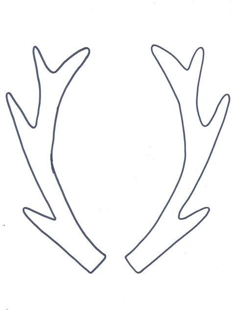 holiday hoop art  antler printable templates antlers