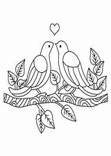Birds Coloring Pages Two Printable Sky Getcolorings Getdrawings Comments sketch template