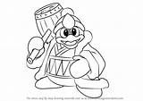 Dedede King Coloring Smash Bros Kirby Pages Super Draw Drawing Step Printable Getcolorings Getdrawings Color sketch template