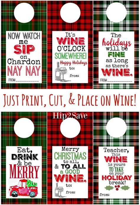 printable holiday wine tags easy gift idea hipsave