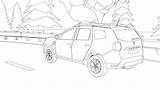 Dacia Duster Kleurplaat Tijdverdrijf Onderweg Daciast sketch template