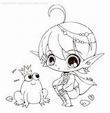 Pages Coloring Chibi Yampuff Elf Deviantart Lineart Annabelle Frog Drawing Colouring Cute Elves Chibis Girls Book Printable Adult Choose Board sketch template