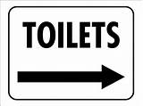 Toilet Sign sketch template