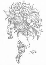Goku Ss3 sketch template