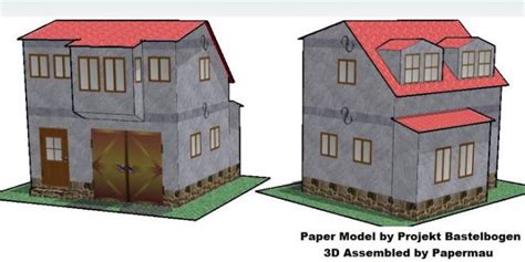small barn paper model   scale  projekt bastelbogen