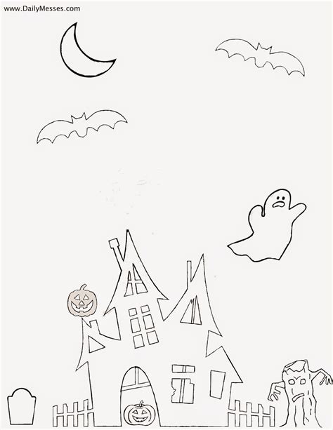 daily messes halloween coloring page