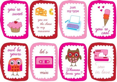 cute hoots  valentines day printables