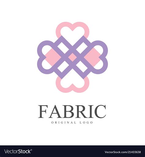 fabric original logo template creative design vector image
