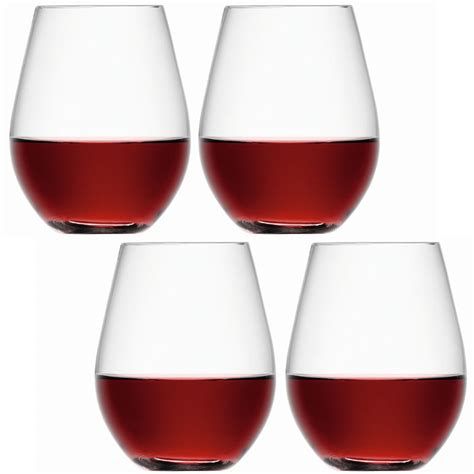 Lsa Stemless Red Wine Glass Tumblers Set Of 4 Glassware Uk