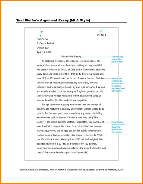 short essay format argumentative outline  mla sample