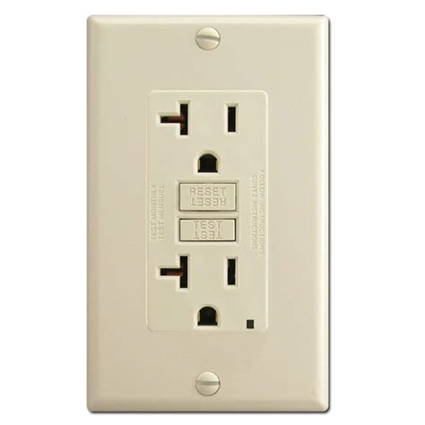 decora gfi electrical outlet   test ivory