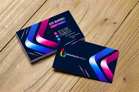 creative colorful business card design graphicsfamily