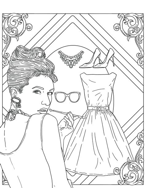 freebie friday     fashion coloring page