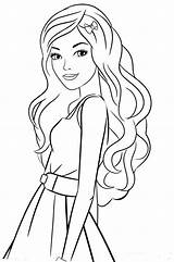 Coloring Pages Barbie Color Poohs Drawing Choose Board Human sketch template
