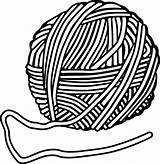 Yarn Wool Clipart Ball Drawing Knitting Wolle Clip Lineart Cliparts Printable Transparent Vector Woollen Clothes Svg Craft Handmade Library Pixabay sketch template