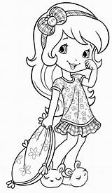 Strawberry Shortcake Coloring Book Pages Cute Cherry Books Girls Colouring Printable sketch template