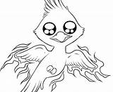Coloring Pages Cute Animals Baby Chibi Drawing Animal Phoenix Dragoart Printable Wild Cartoon Bird Drawings Color Wolf Google Adults Anime sketch template