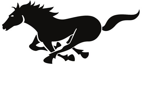 mustang horse logo clipart