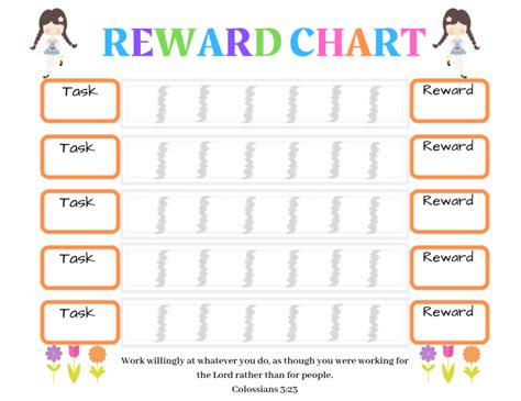 printable chore charts  kids updated weekly