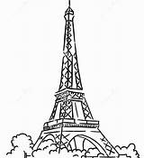 Paris Coloring Eiffel Tower Pages Printable Kids Colouring Getdrawings Getcolorings Color sketch template