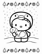 Hello Kitty Coloring Pages Activity Christmas Craft Interactive Magazine sketch template