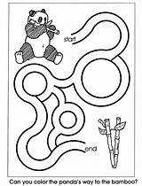 Mazes Easy Printable Maze Kids Coloring Pages Book Print Panda Animal Preschool Complete Doverpublications Dover Publications Worksheets Activity Sheets Community sketch template