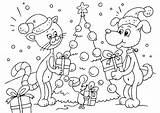 Colorare Kerst Kleurplaat Weihnachtsbaum Dieren Malvorlage Disegni Unter Geschenken Dibujos sketch template