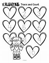 Trace Valentine Tracing Counting Dxf sketch template